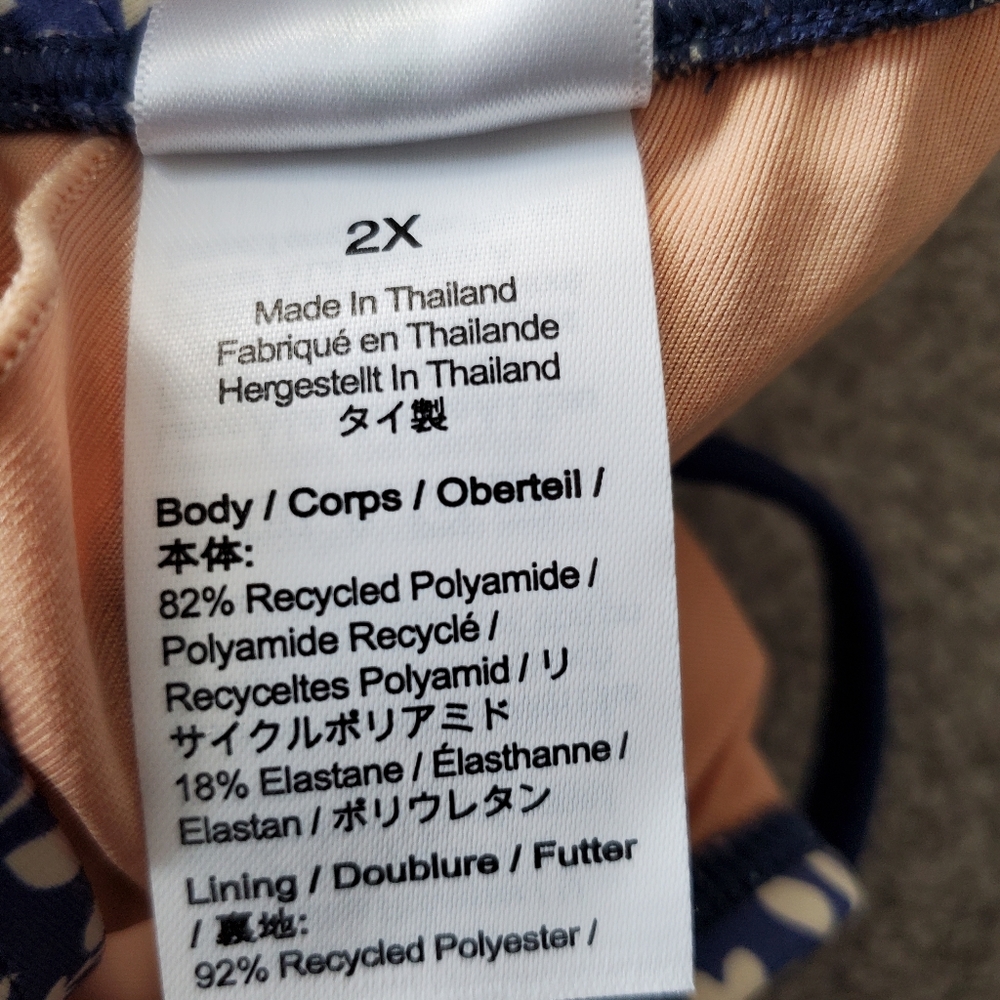 J.Crew plus floral mid rise full coverage hipster bikini bottoms, 2XL, b… - Picture 6 of 9